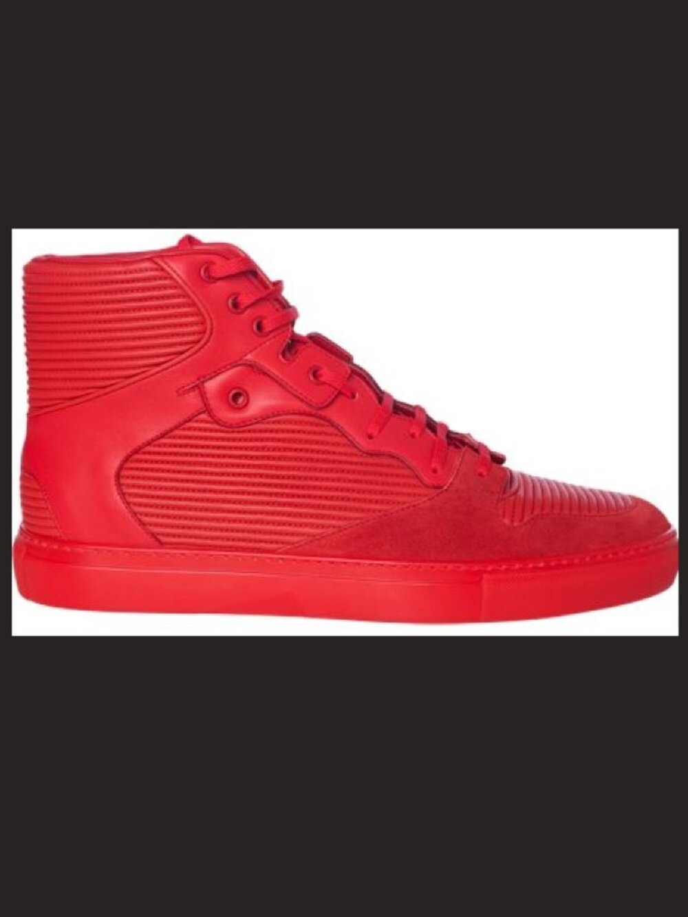 Balenciaga Pleated High Top Red